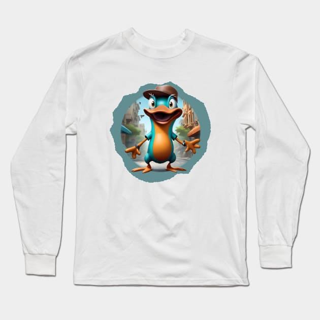 Perry the Platypus Long Sleeve T-Shirt by Wilcox PhotoArt